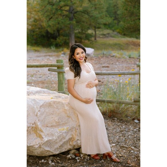 FREE PEOPLE Madsen Midi Dress in Oatmilk Size Large - Picture 3 of 13